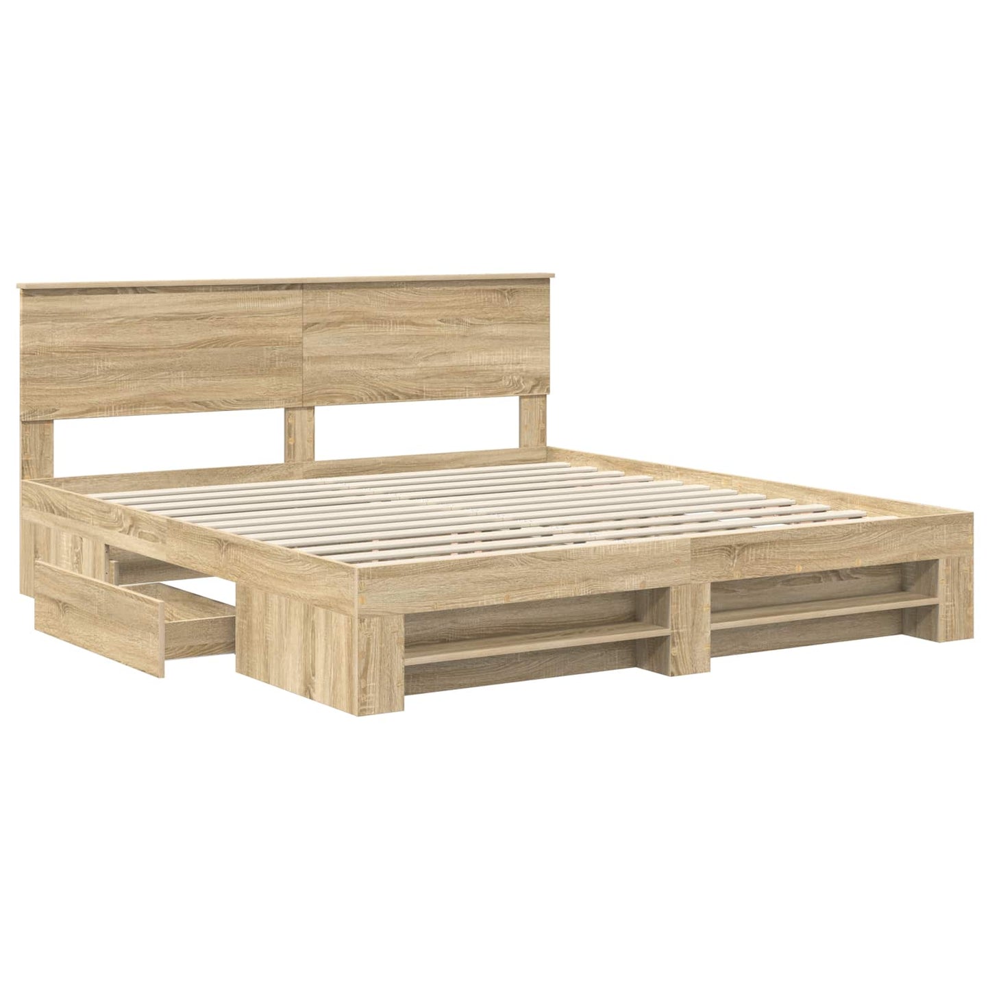 Sengestamme Sonoma eik 180 x 200 cm Konstruert tre
