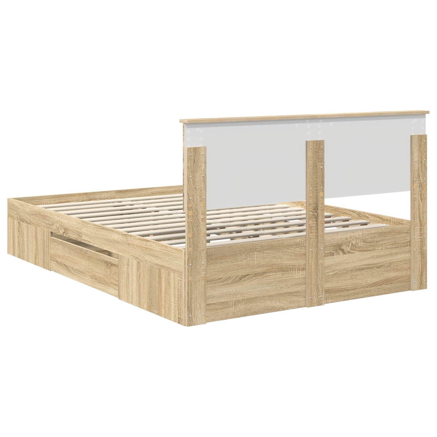 Sengestamme Sonoma eik 140 x 200 cm Konstruert tre
