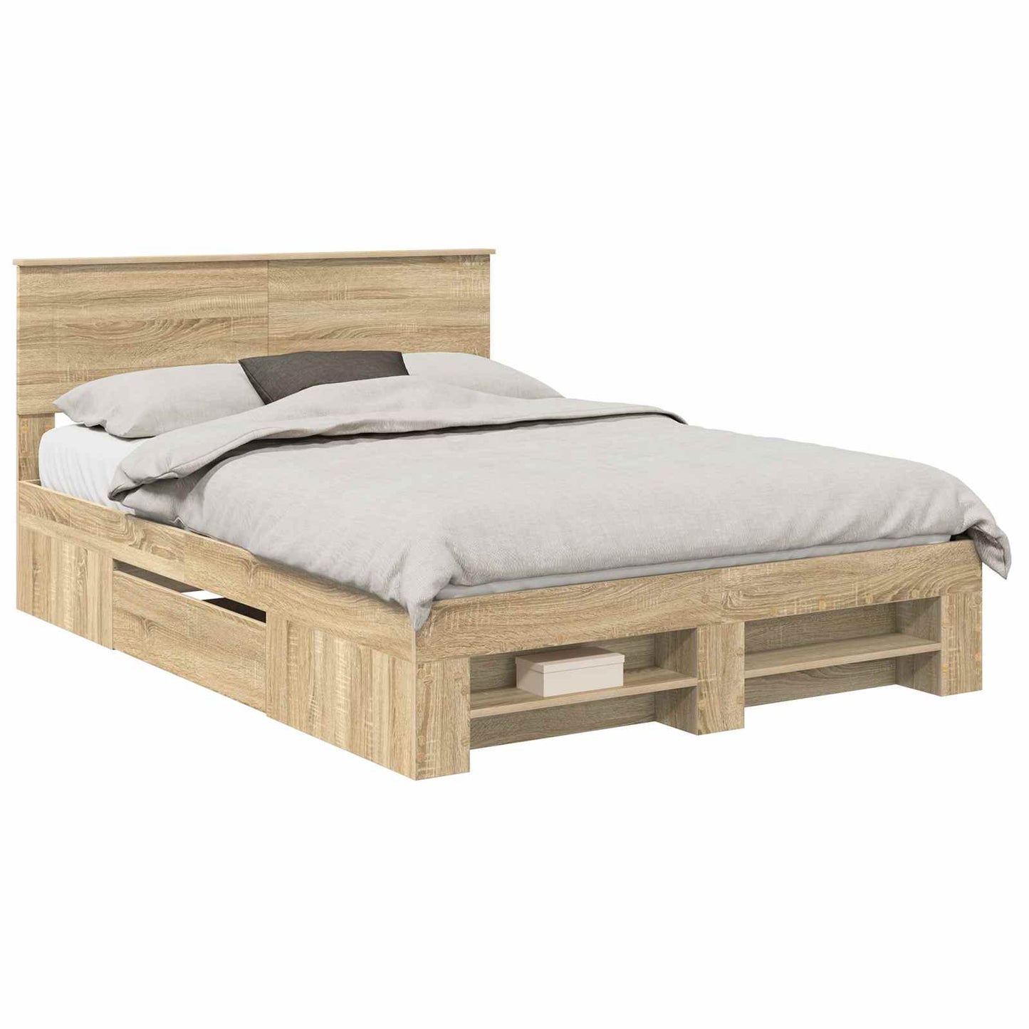 Sengestamme Sonoma eik 140 x 200 cm Konstruert tre