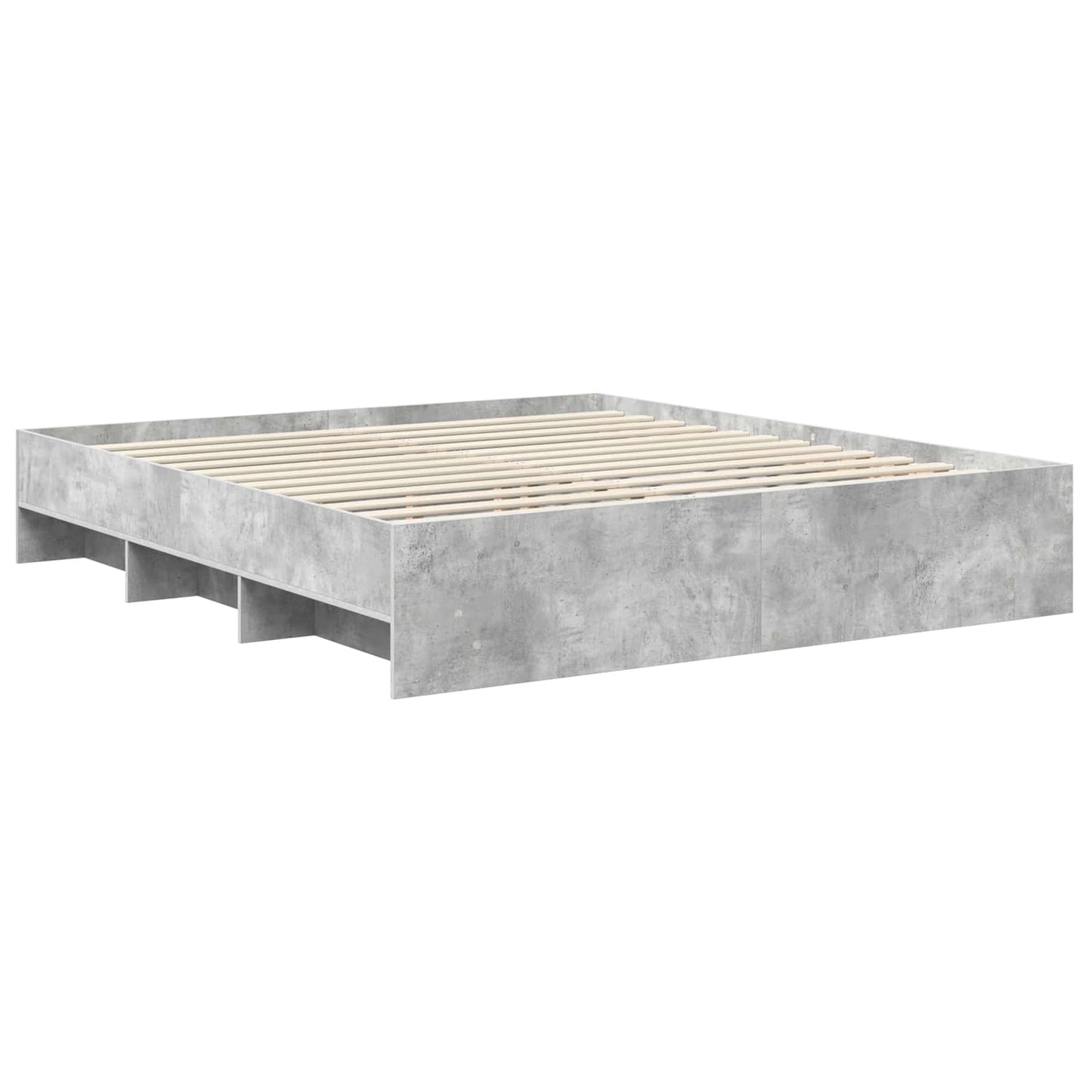 Sengestamme Betonggrå 200 x 200 cm Konstruert tre