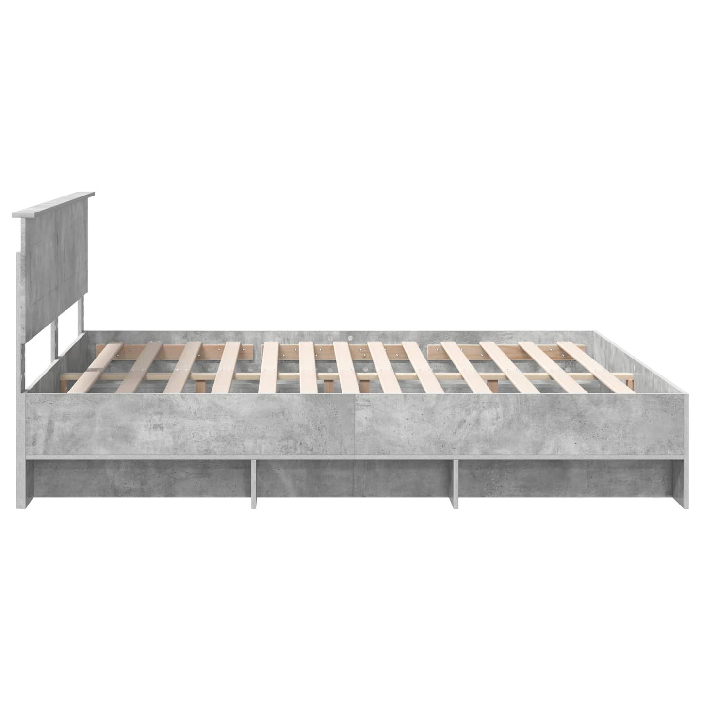 Sengestamme Betonggrå 200 x 200 cm Konstruert tre