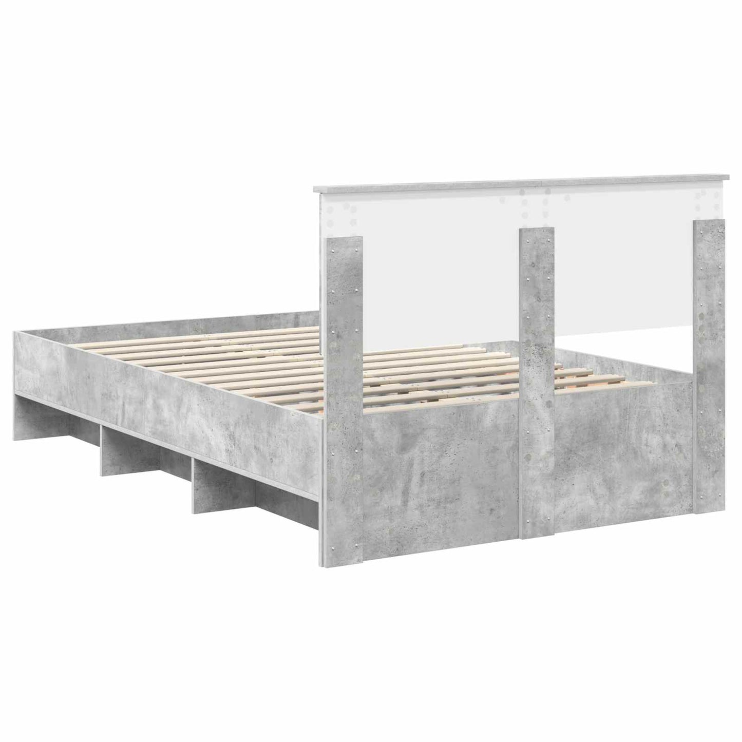 Sengestamme Betonggrå 120 x 123 cm Konstruert tre