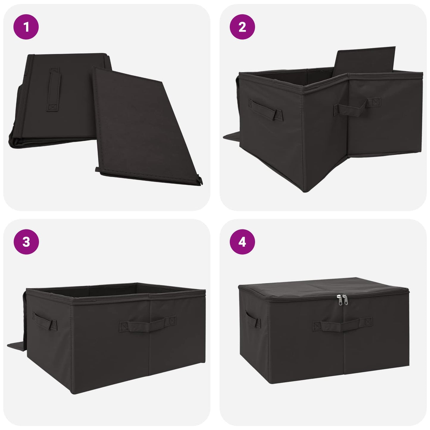 Lagringsboks Antrasitt 43 x 34 x 23 cm Ikke-vevd stoff
