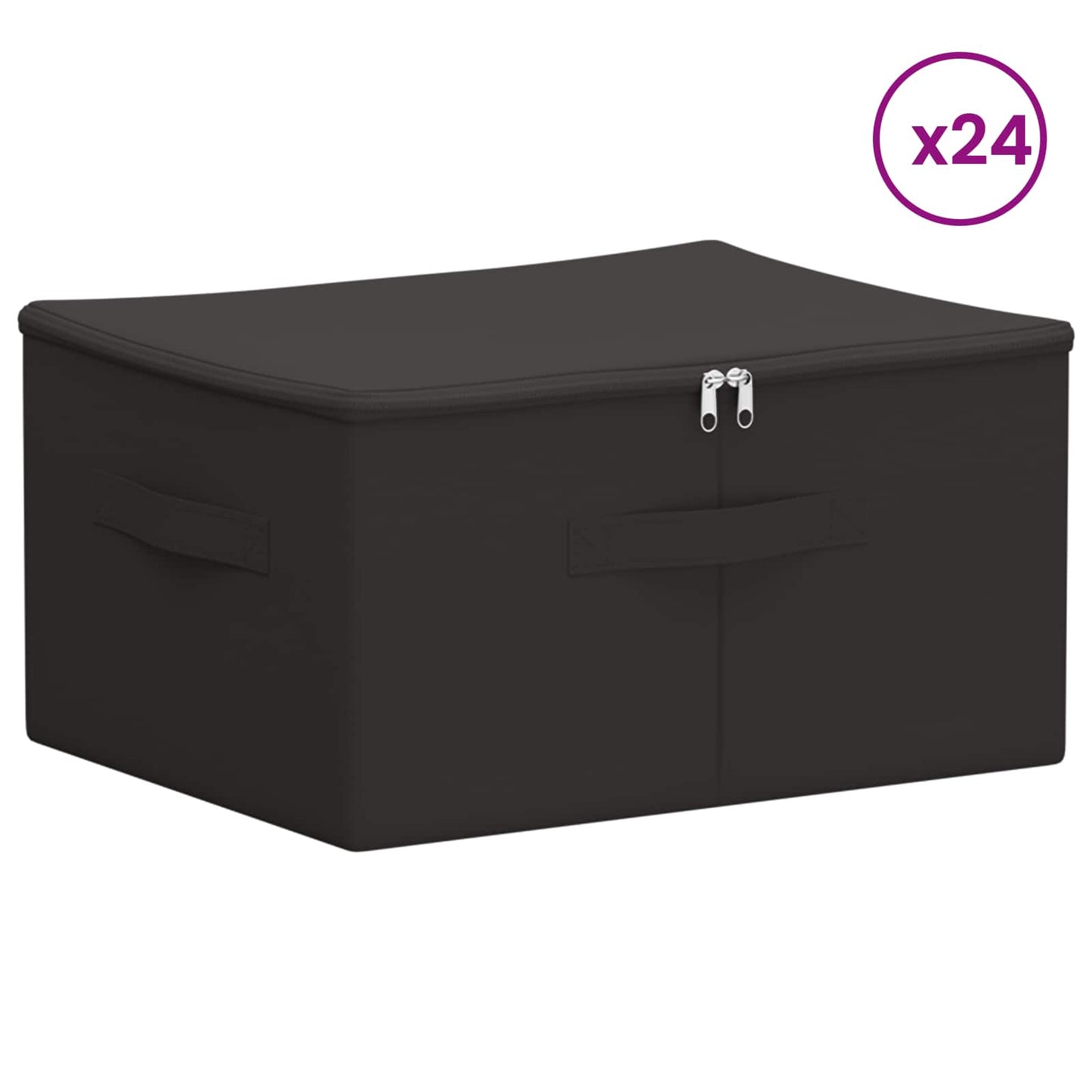 Lagringsboks 24 pcs Antrasitt 50 x 30 x 25 cm Ikke-vevd stoff