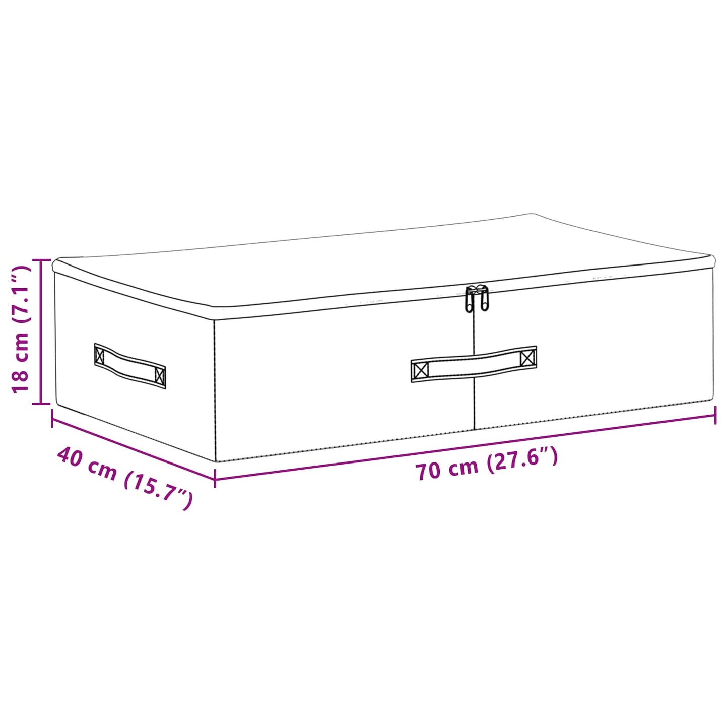 Lagringsboks 6 pcs Antrasitt 70 x 40 x 18 cm Ikke-vevd stoff