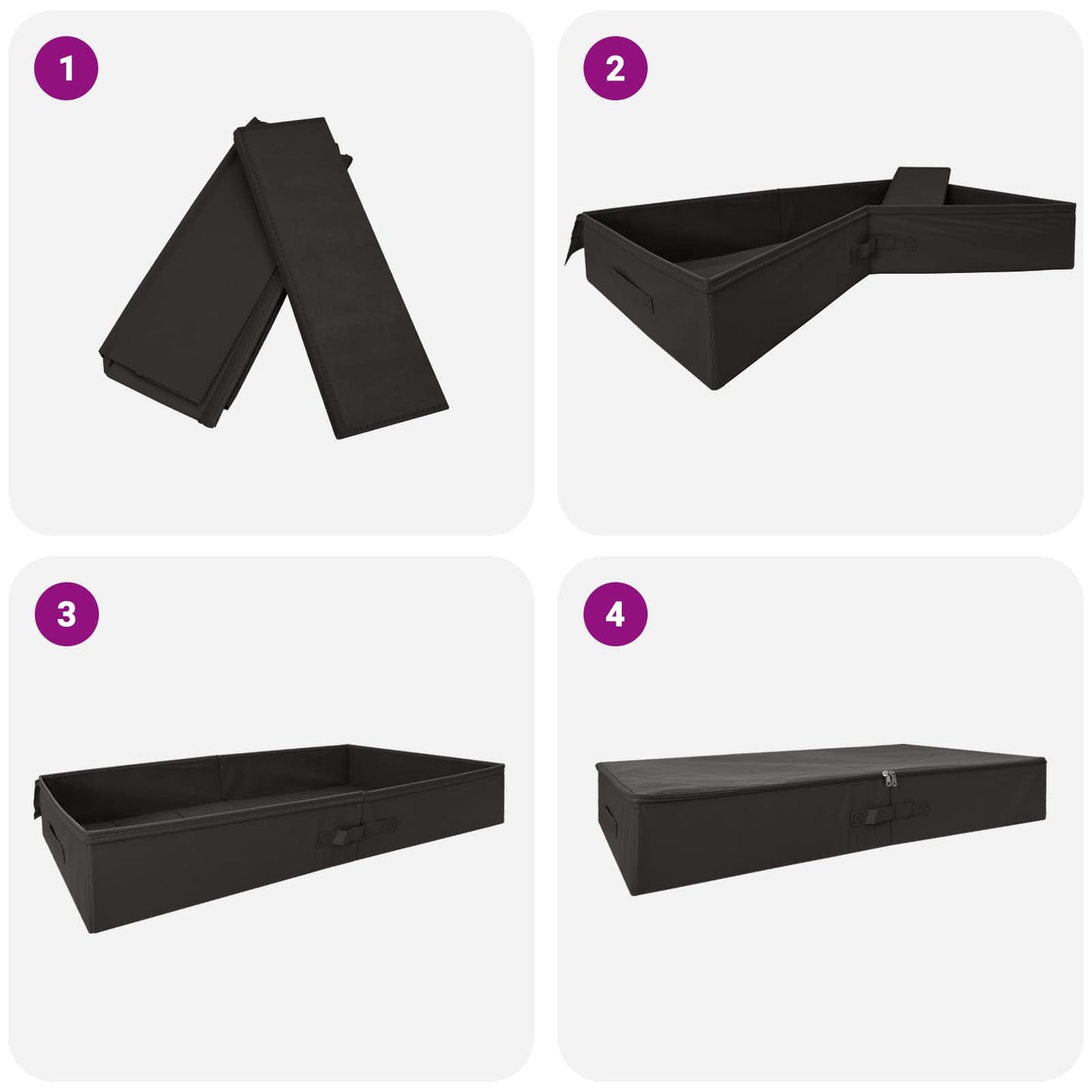 Lagringsboks 6 pcs Antrasitt 90 x 48 x 15 cm Ikke-vevd stoff