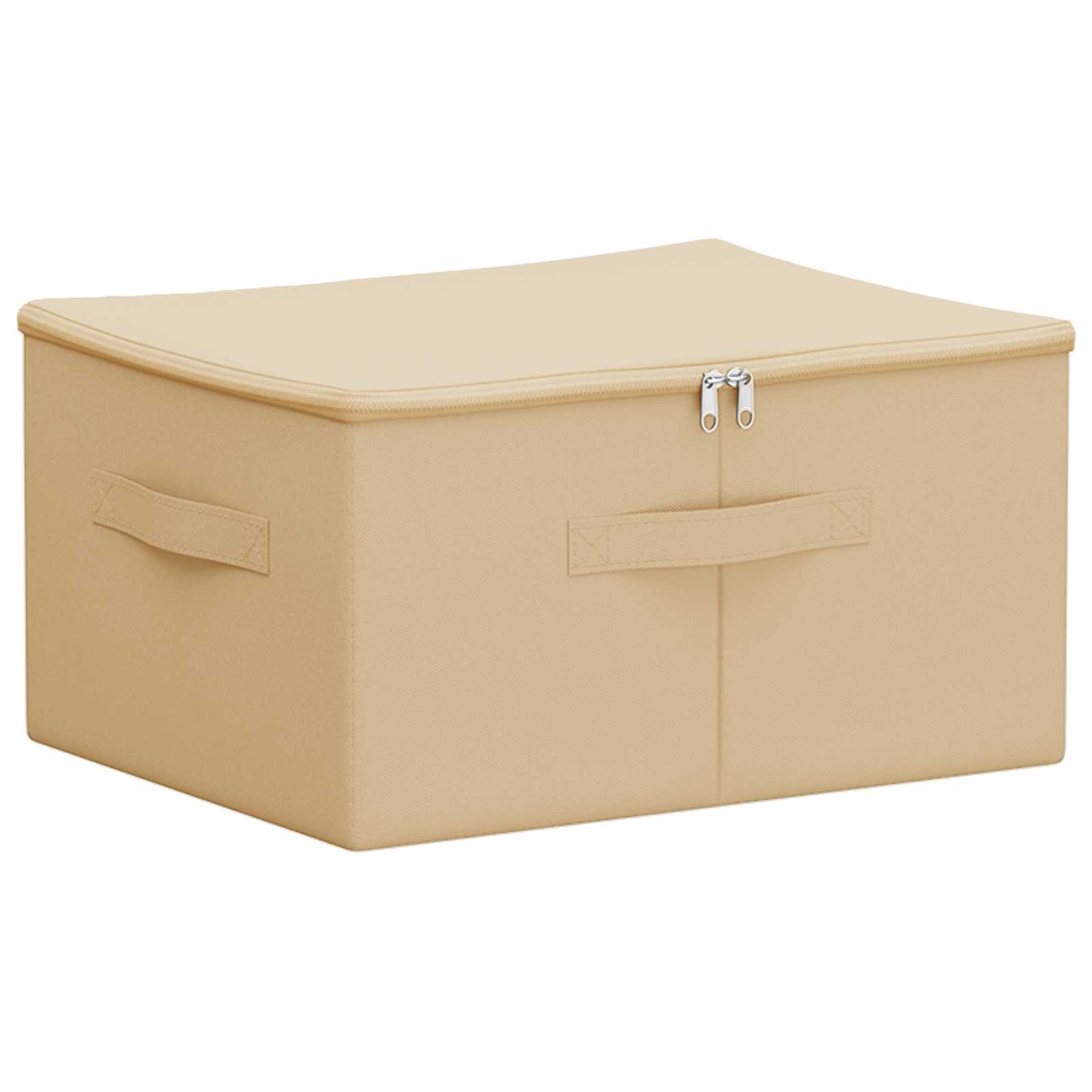 Lagringsboks Krem 43 x 34 x 23 cm Ikke-vevd stoff