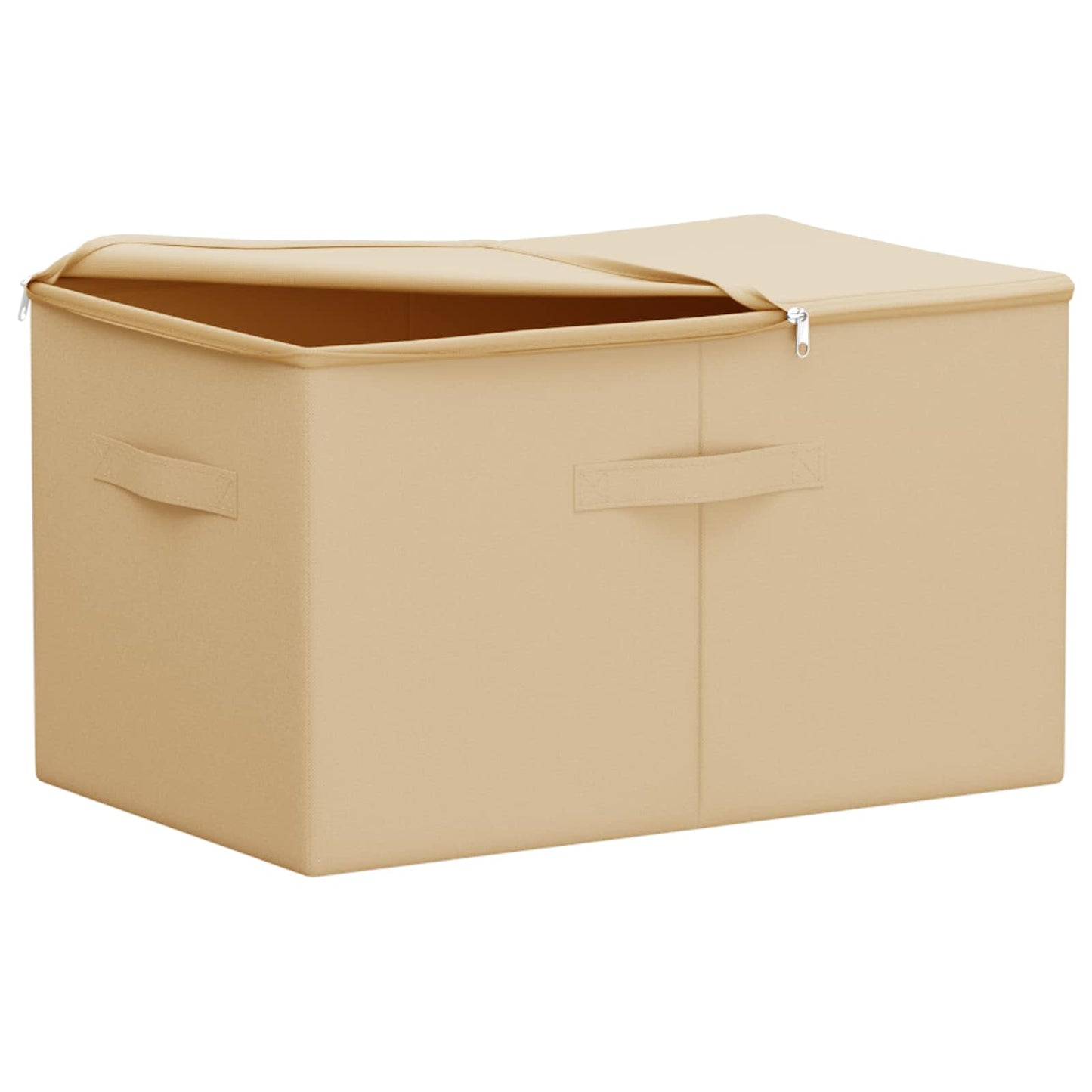 Lagringsboks Krem 55 x 35 x 32 cm Ikke-vevd stoff
