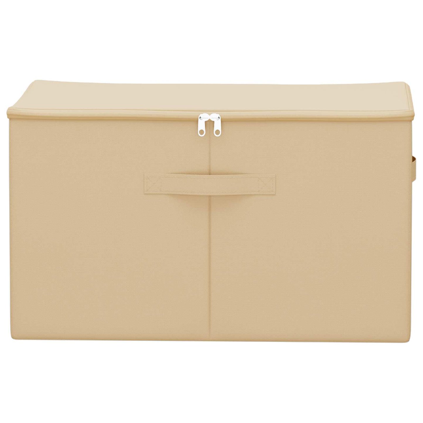 Lagringsboks Krem 60 x 43 x 35 cm Ikke-vevd stoff