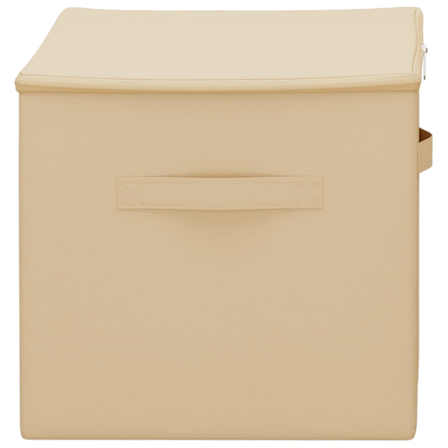 Lagringsboks 2 pcs Krem 60 x 43 x 35 cm Ikke-vevd stoff