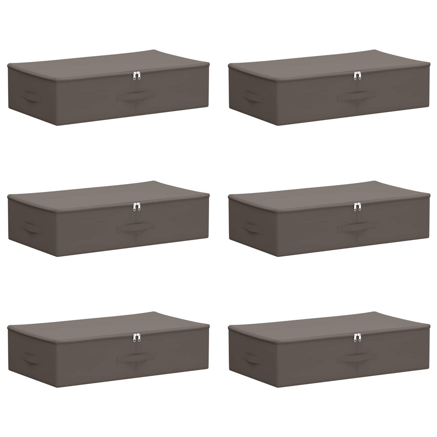 Lagringsboks 6 pcs Grå 70 x 40 x 18 cm Ikke-vevd stoff