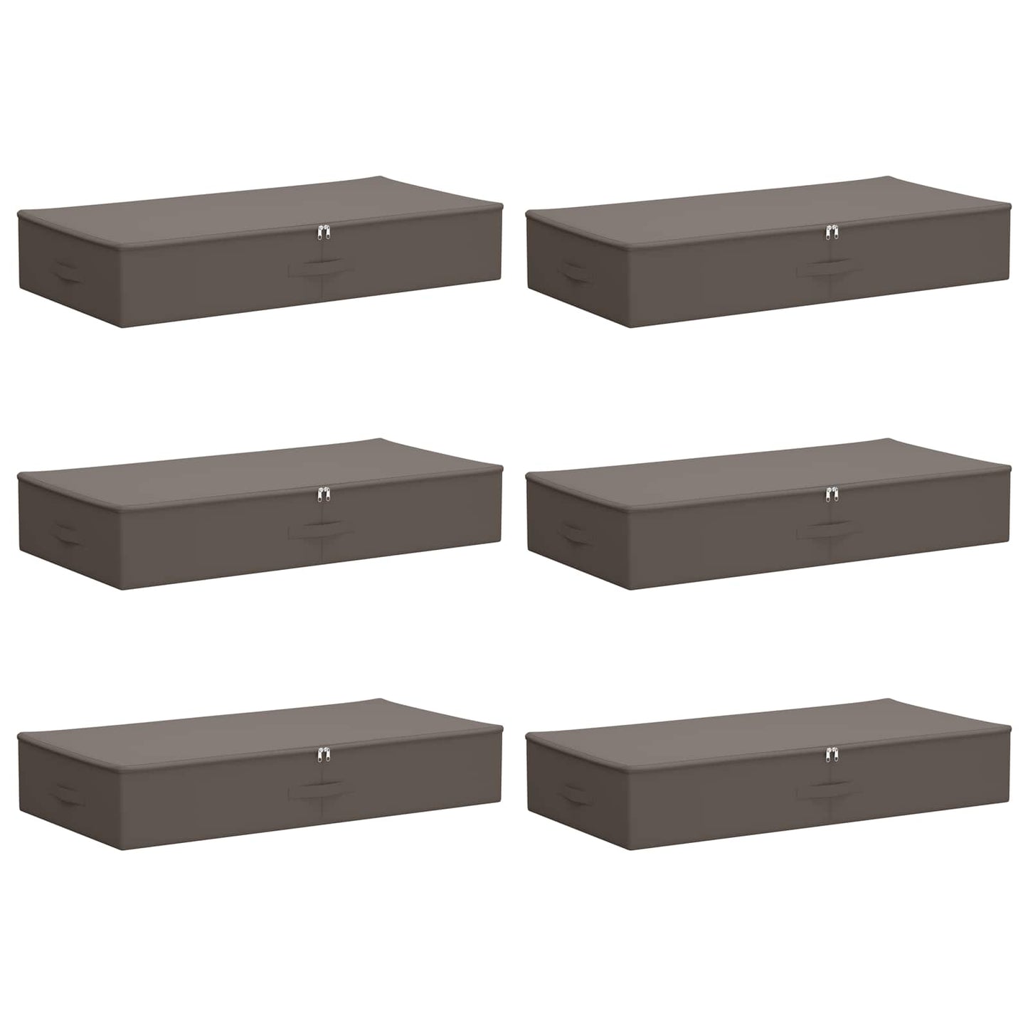 Lagringsboks 6 pcs Grå 90 x 48 x 15 cm Ikke-vevd stoff