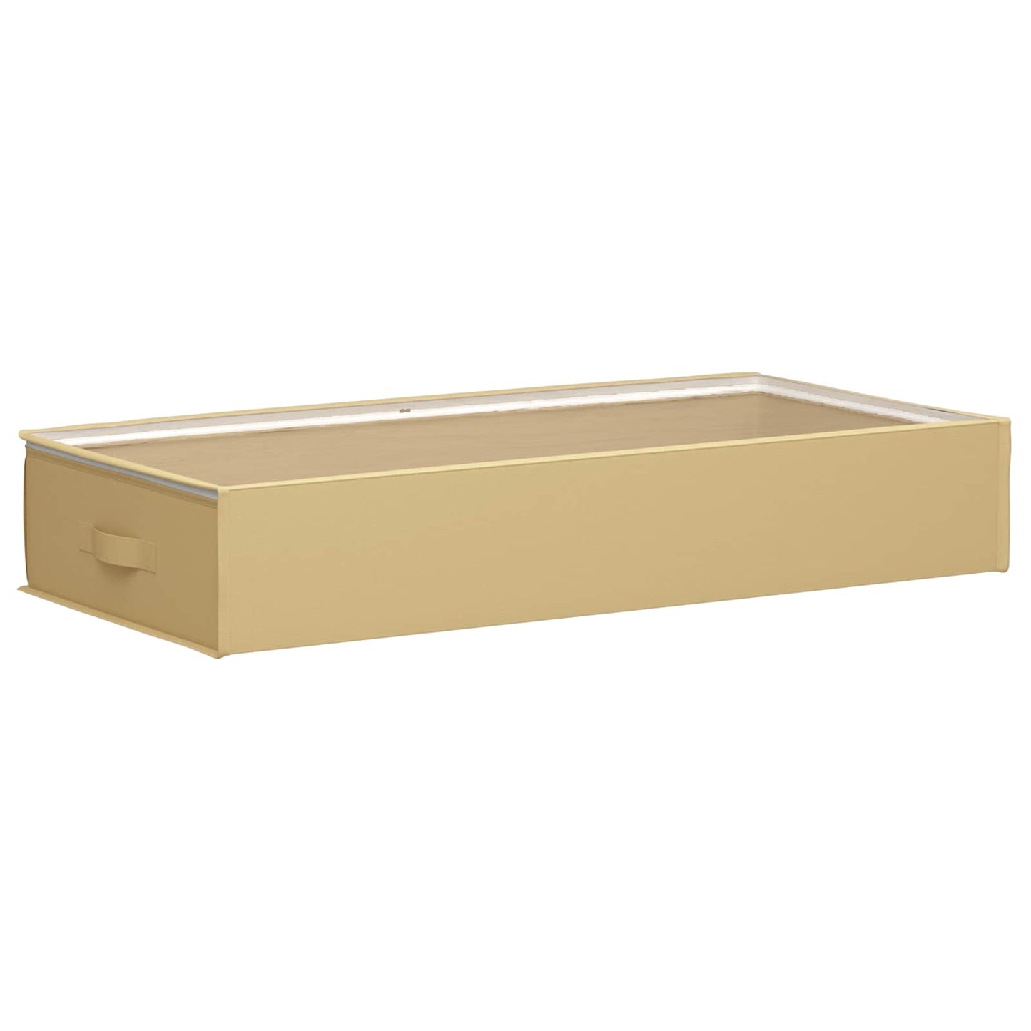Lagerboks med gjennomsiktig toppvindu Krem 90 x 48 x 15 cm