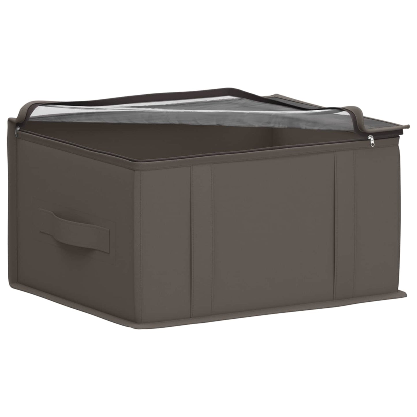 Lagerboks med gjennomsiktig toppvindu 6 pcs Grå 50 x 30 x 25 cm