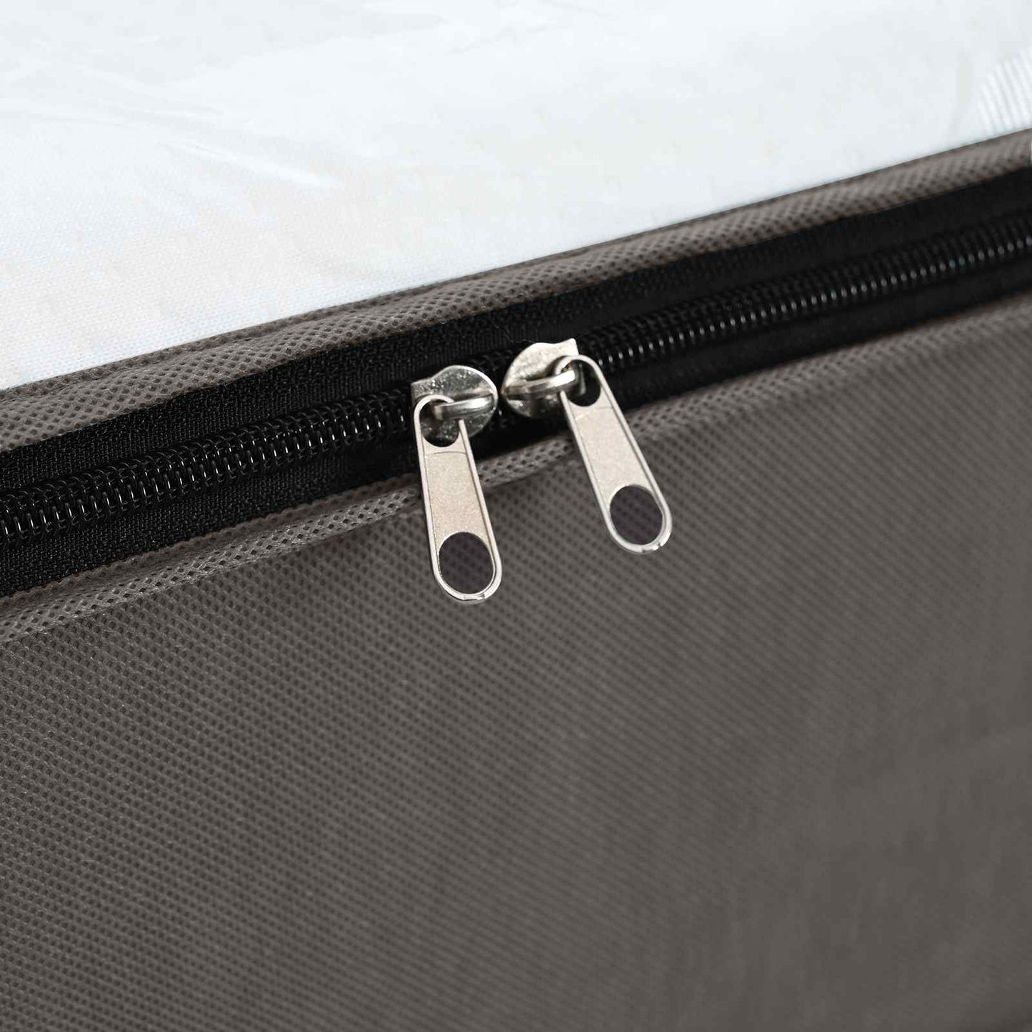Lagerboks med gjennomsiktig toppvindu 6 pcs Grå 90 x 48 x 15 cm