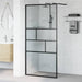 Walk-in Dusjvegg Svart 100 x 195 x 0,5 cm Glass og Aluminium