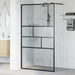 Walk-in Dusjvegg Svart 115 x 195 x 0,5 cm Glass og Aluminium