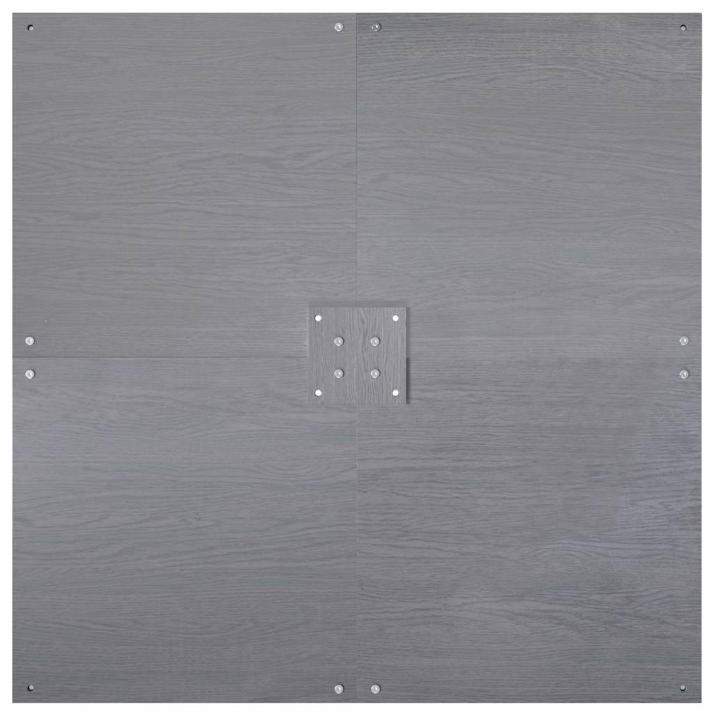 Parasollfot Mørk grå trelook 100 x 100 x 4 cm Stål