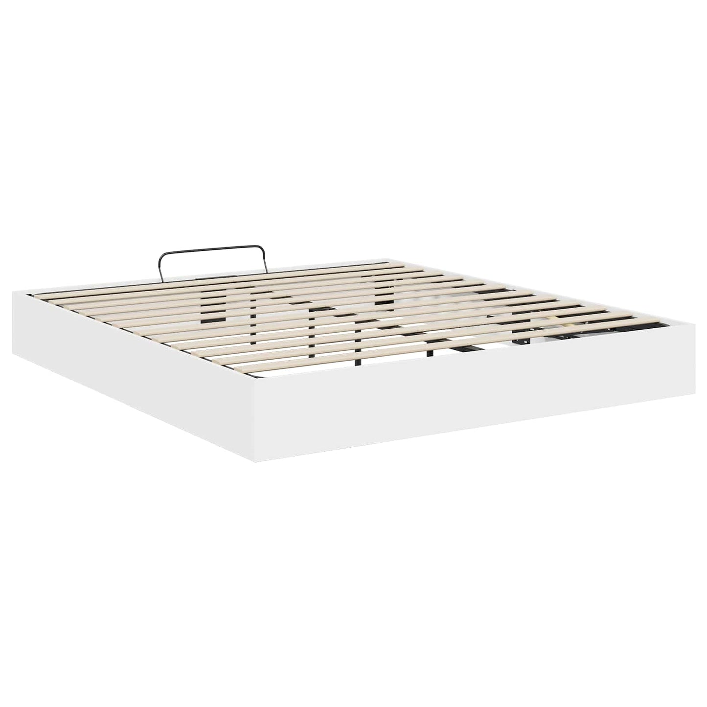 Ottoman sengeramme Hvit 203 x 160 x 25 cm Konstruert tre