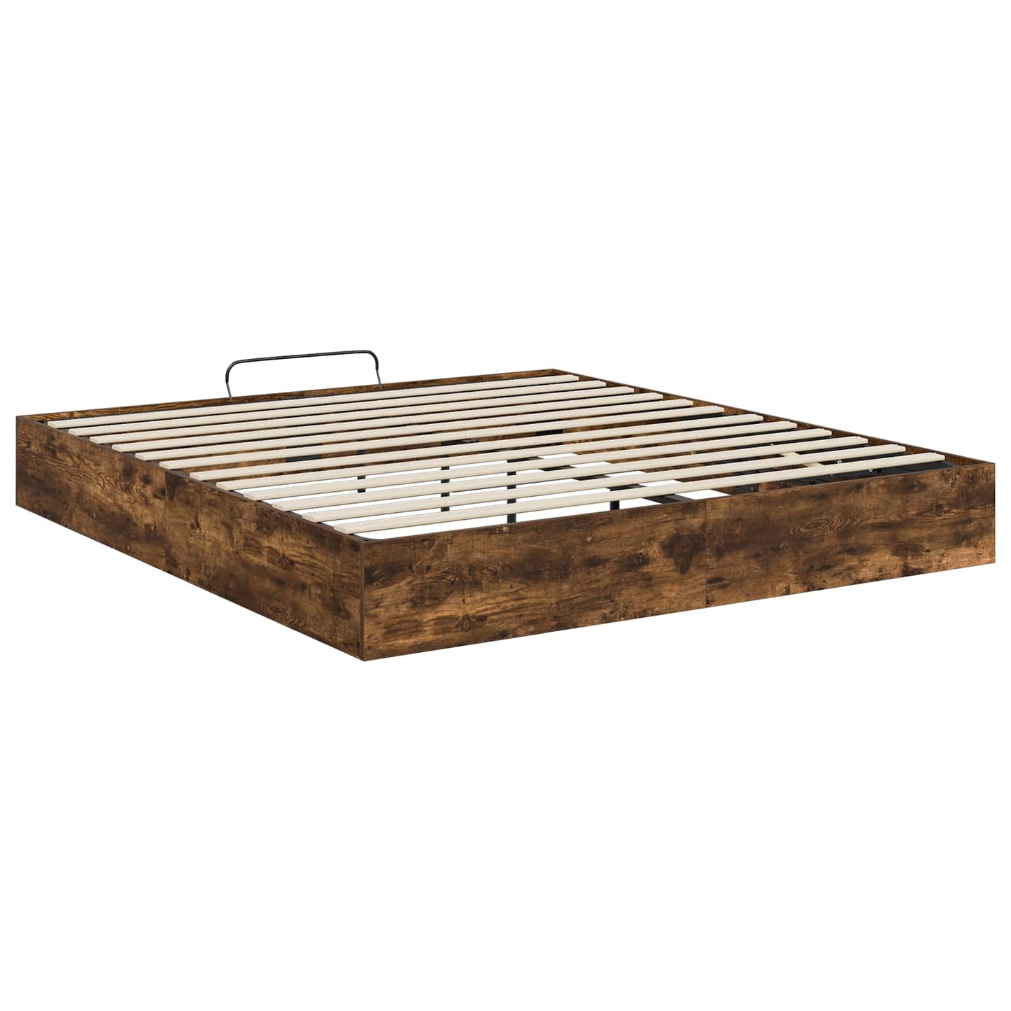 Ottoman sengeramme Røkt Eik 203 x 160 x 25 cm Konstruert tre