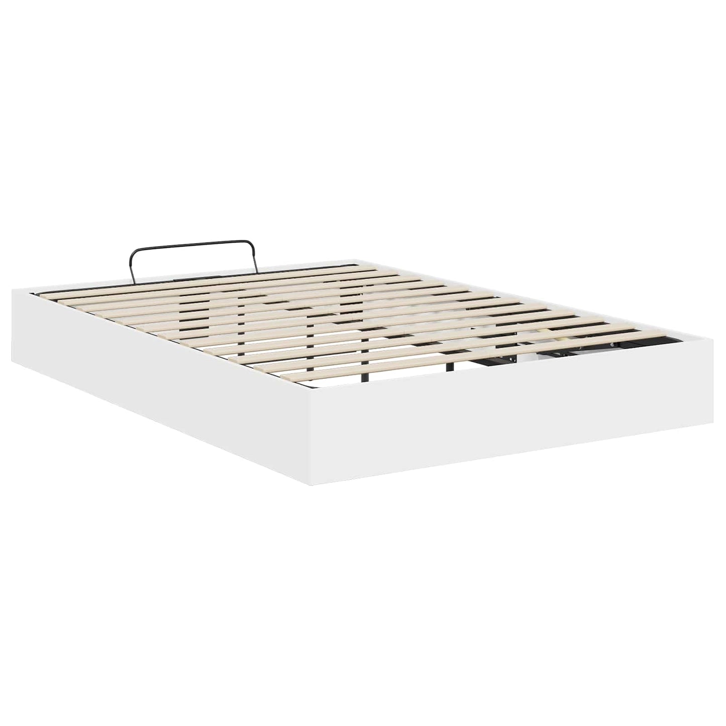 Ottoman sengeramme Hvit 203 x 120 x 25 cm Konstruert tre