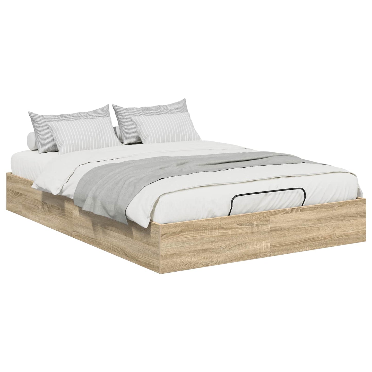 Ottoman sengeramme Sonoma eik 203 x 120 x 25 cm Konstruert tre