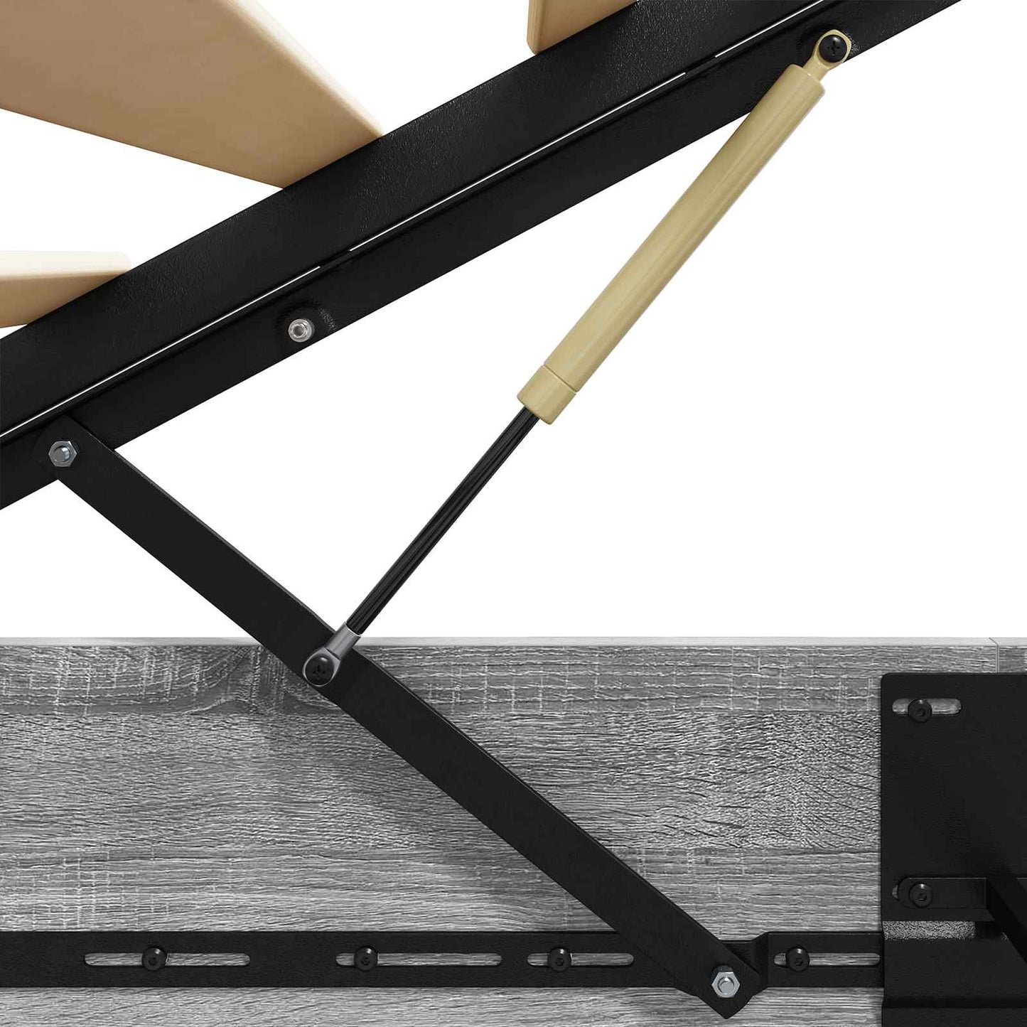 Ottoman sengeramme Grå Sonoma 203 x 90 x 25 cm Konstruert tre