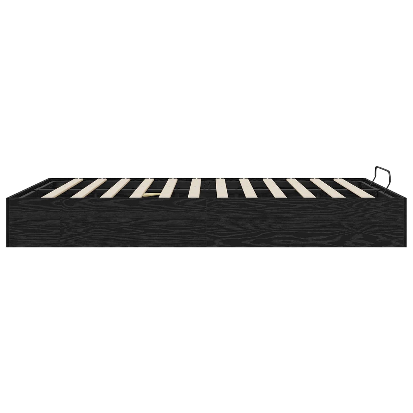 Ottoman sengeramme Svart Eik 193 x 135 x 25 cm Konstruert tre