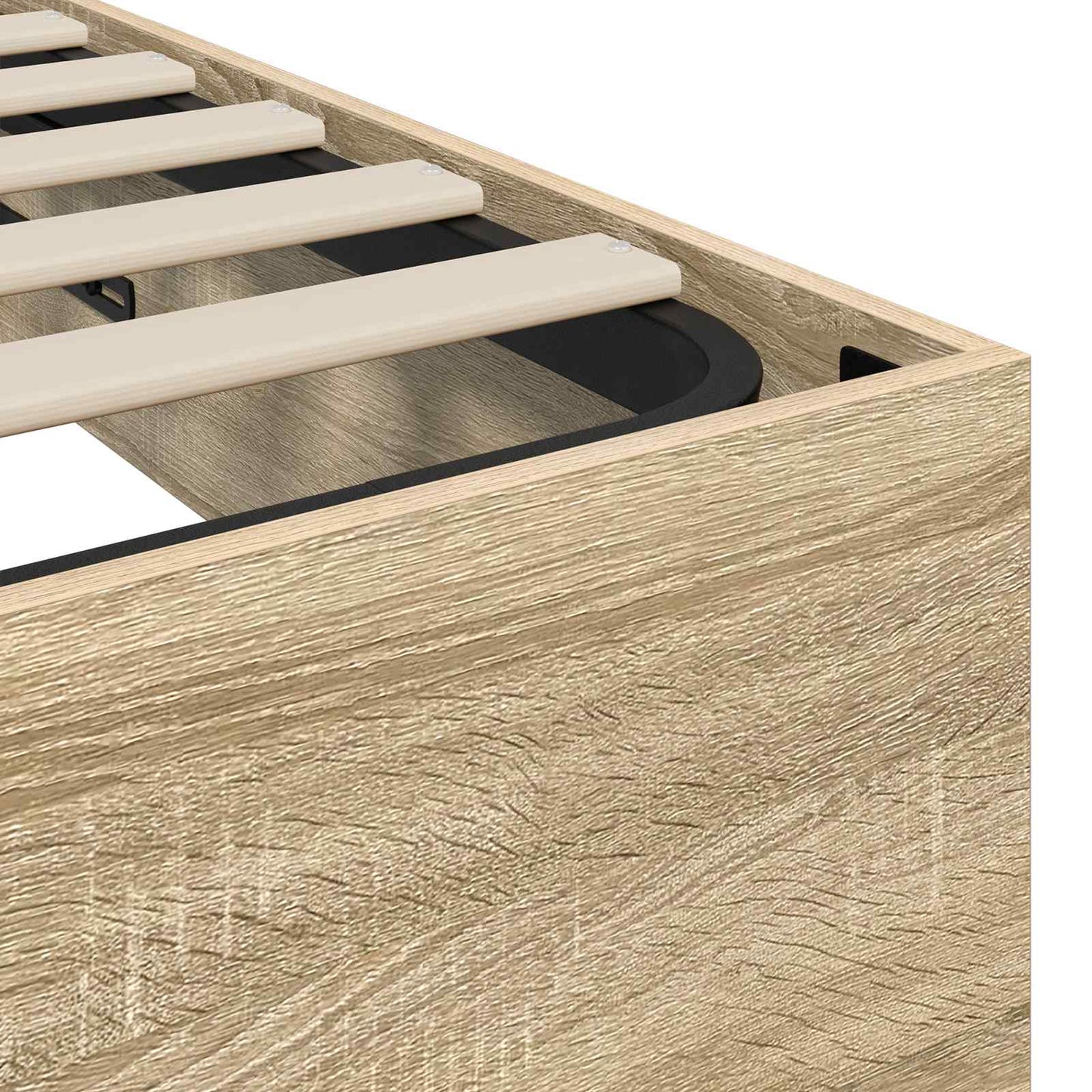 Ottoman sengeramme Sonoma eik 193 x 120 x 25 cm Konstruert tre