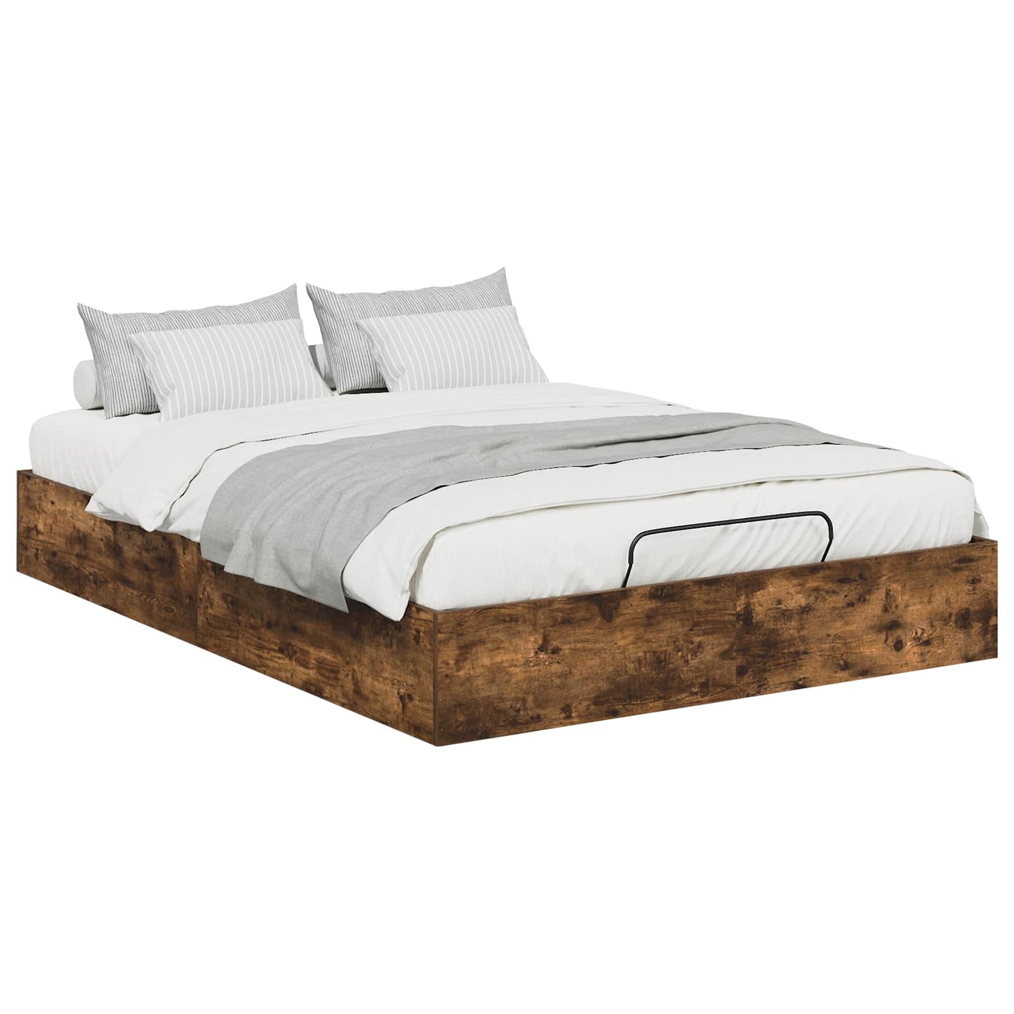 Ottoman sengeramme Røkt Eik 193 x 120 x 25 cm Konstruert tre