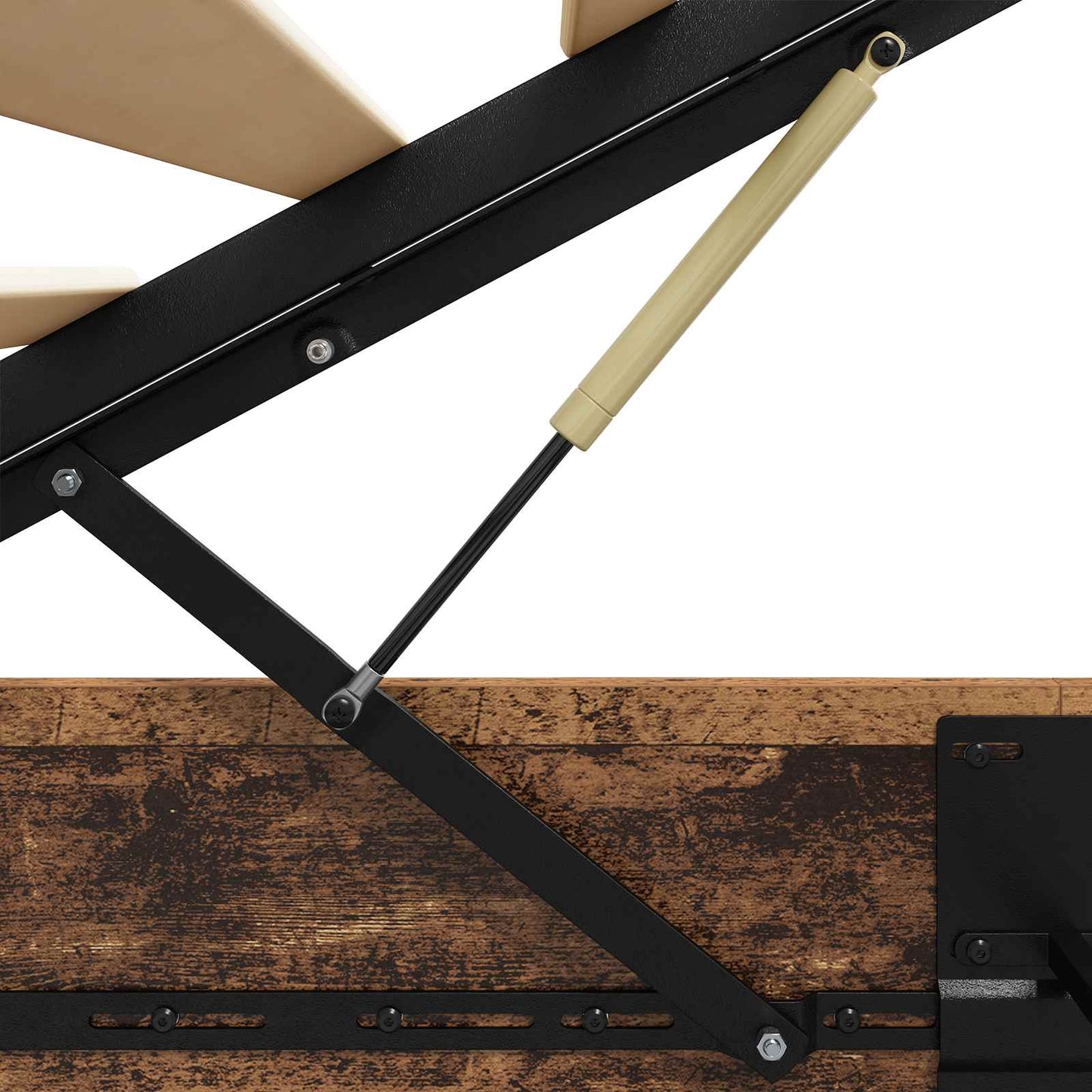 Ottoman sengeramme Gammelt tre 193 x 120 x 25 cm Konstruert tre