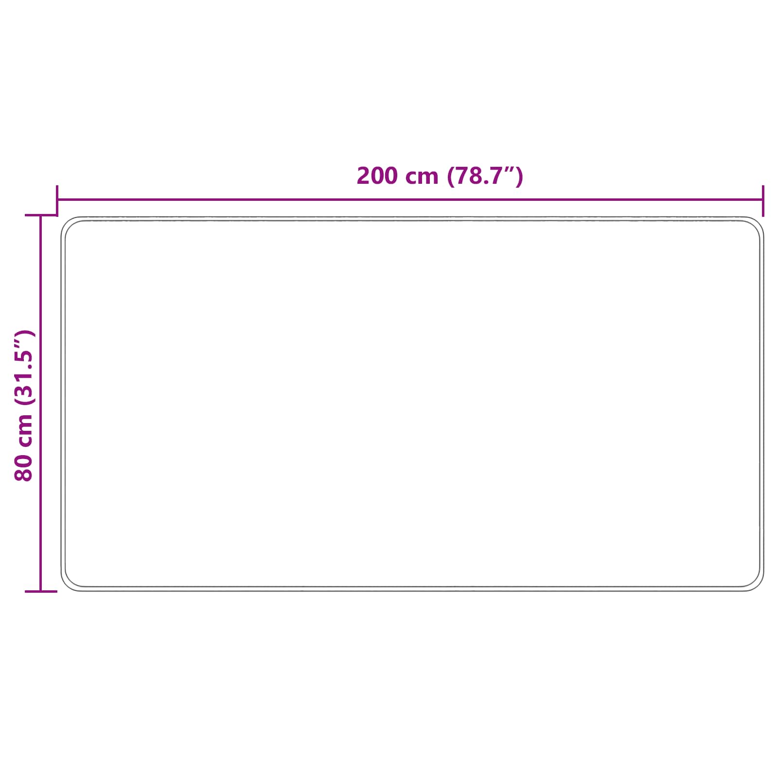 Teppe Print Krem 200 x 80 cm Polyester og PVC vidaXL