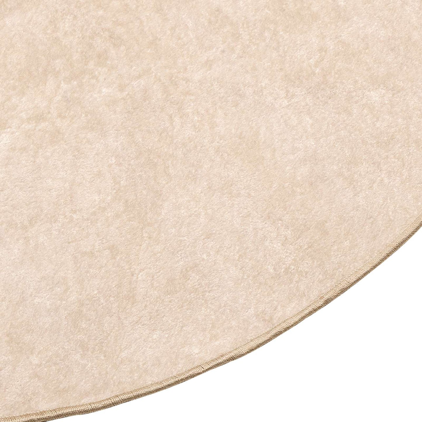 Teppe Print Krem Ø 120 cm Polyester og PVC vidaXL
