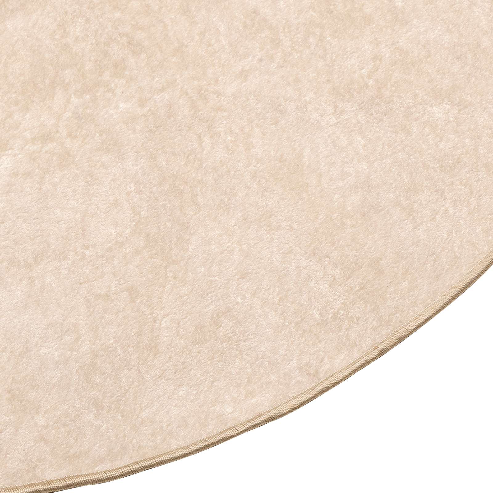 Teppe Print Krem Ø 120 cm Polyester og PVC vidaXL