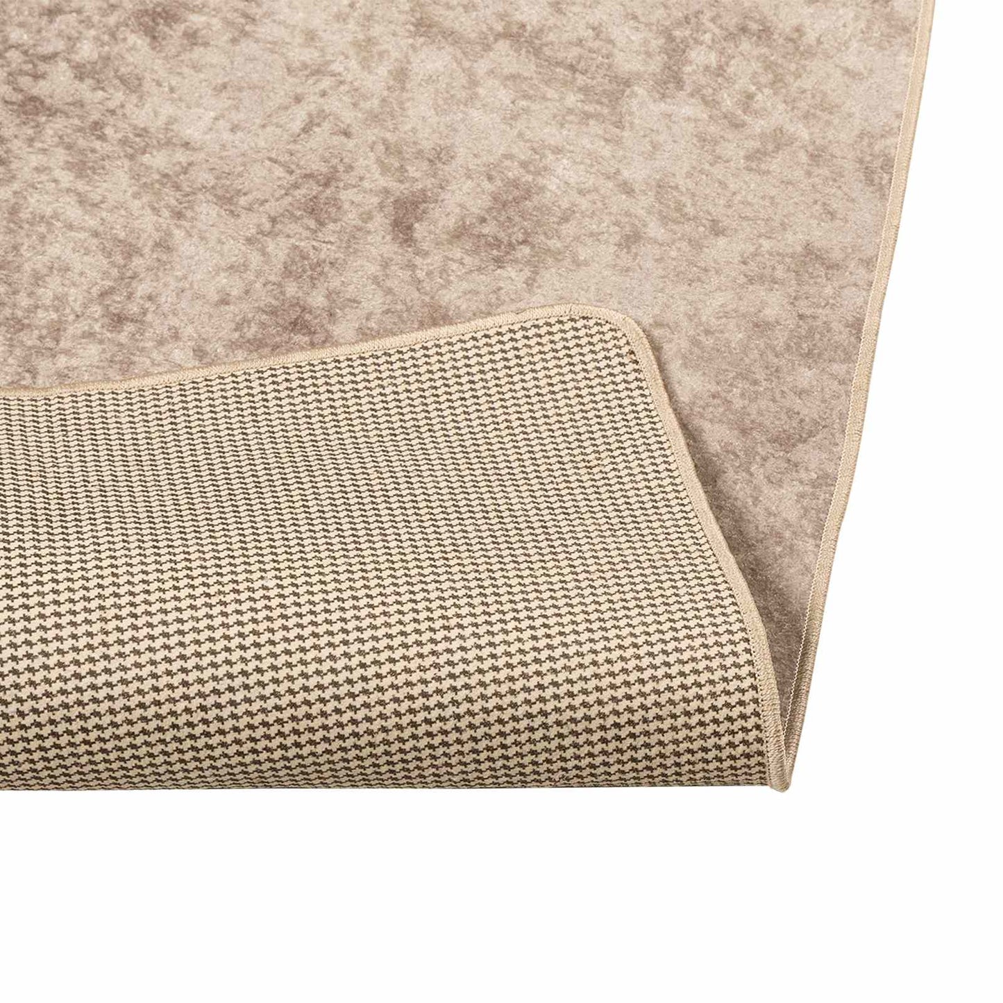 Teppe Runner MARSA Beige 80 x 200 cm Polyester og PVC