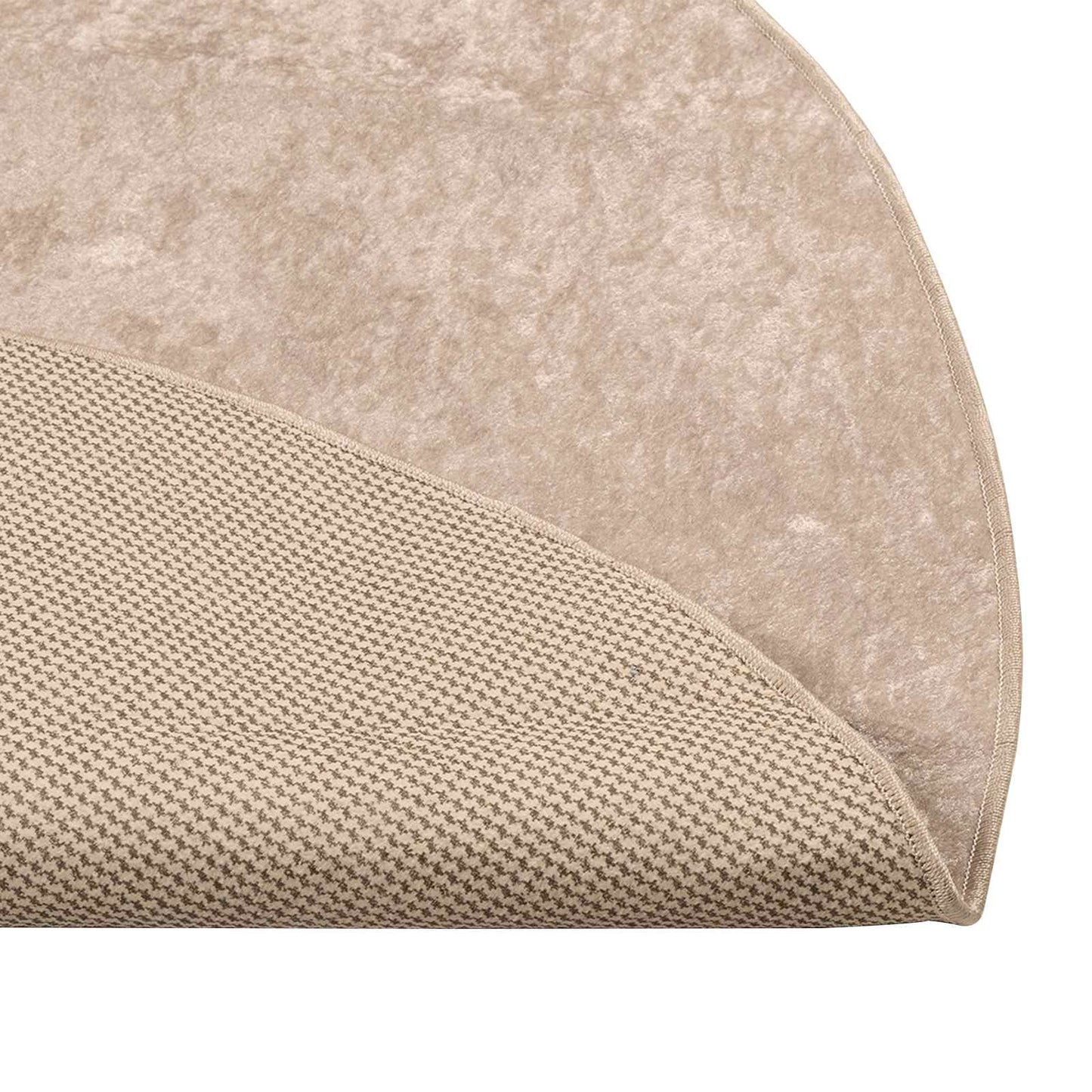 Teppe Runner MARSA Beige 120 x 120 cm Polyester og PVC