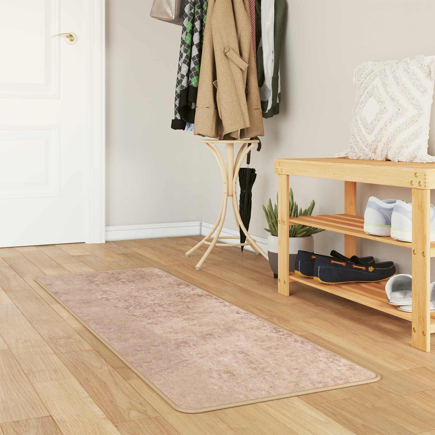 Teppe Runner MARSA sand 50 x 150 cm Polyester og PVC