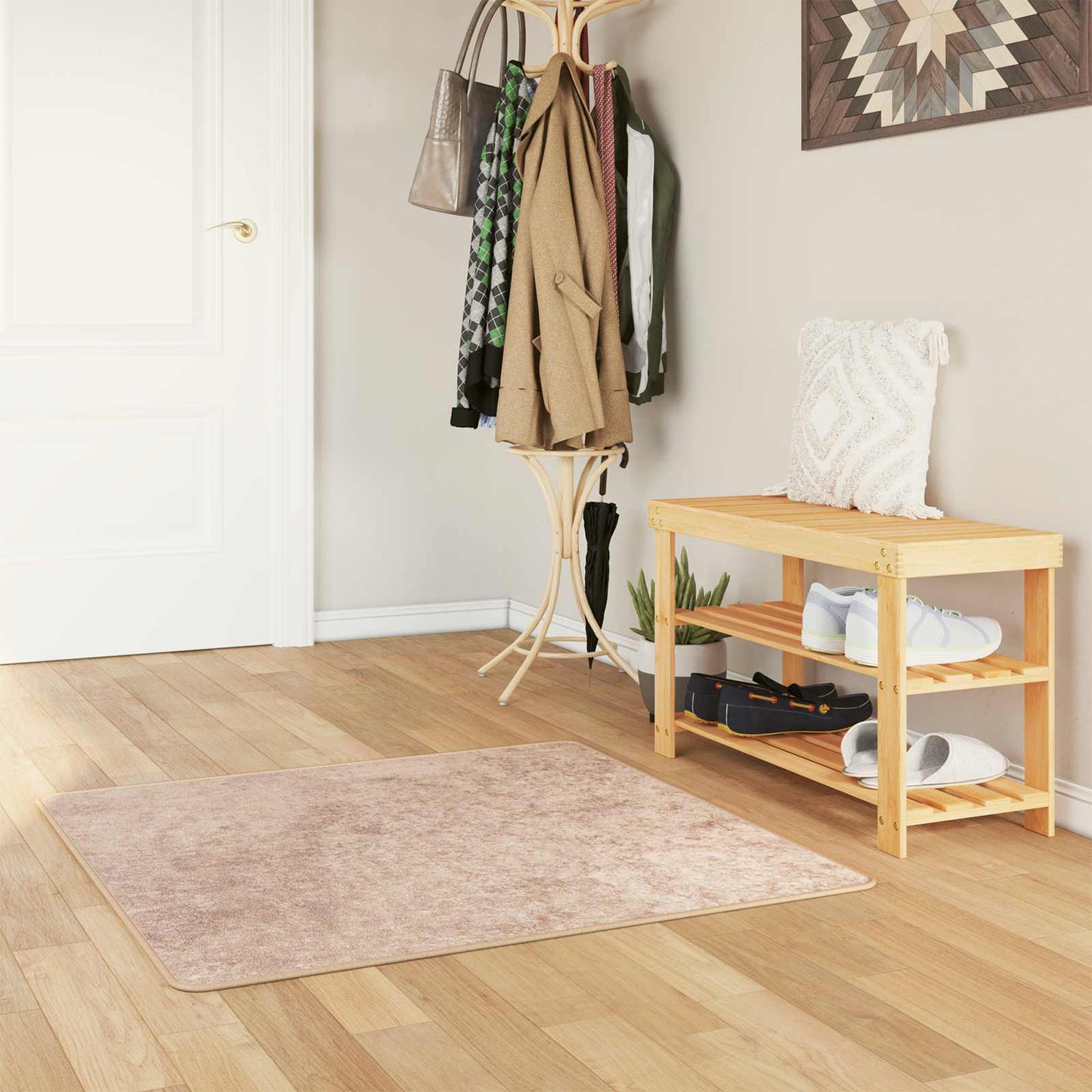 Teppe Runner MARSA sand 100 x 100 cm Polyester og PVC
