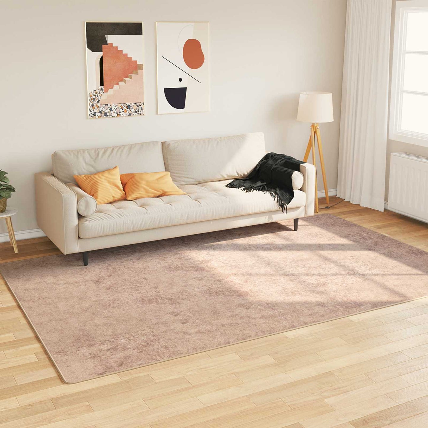 Teppe Runner MARSA sand 190 x 300 cm Polyester og PVC