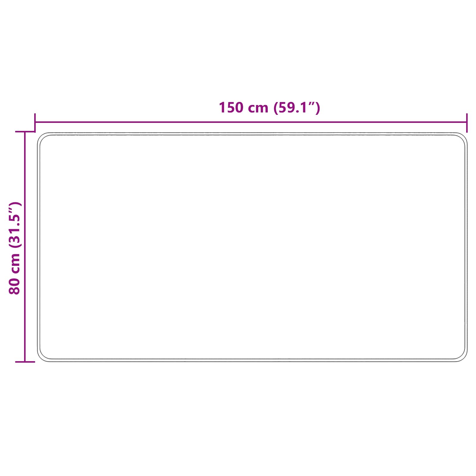Teppe Runner MARSA Skoggrønn 150 x 80 cm Polyester og PVC vidaXL