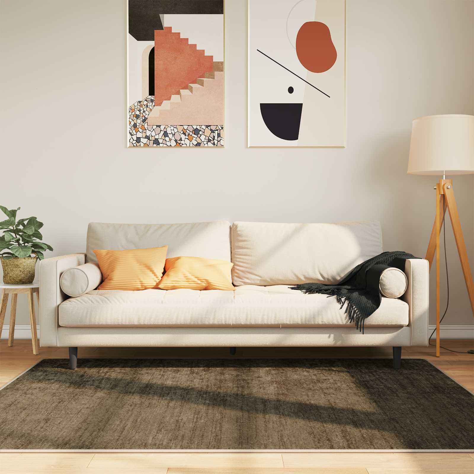 Teppe Runner MARSA Skoggrønn 170 x 120 cm Polyester og PVC vidaXL