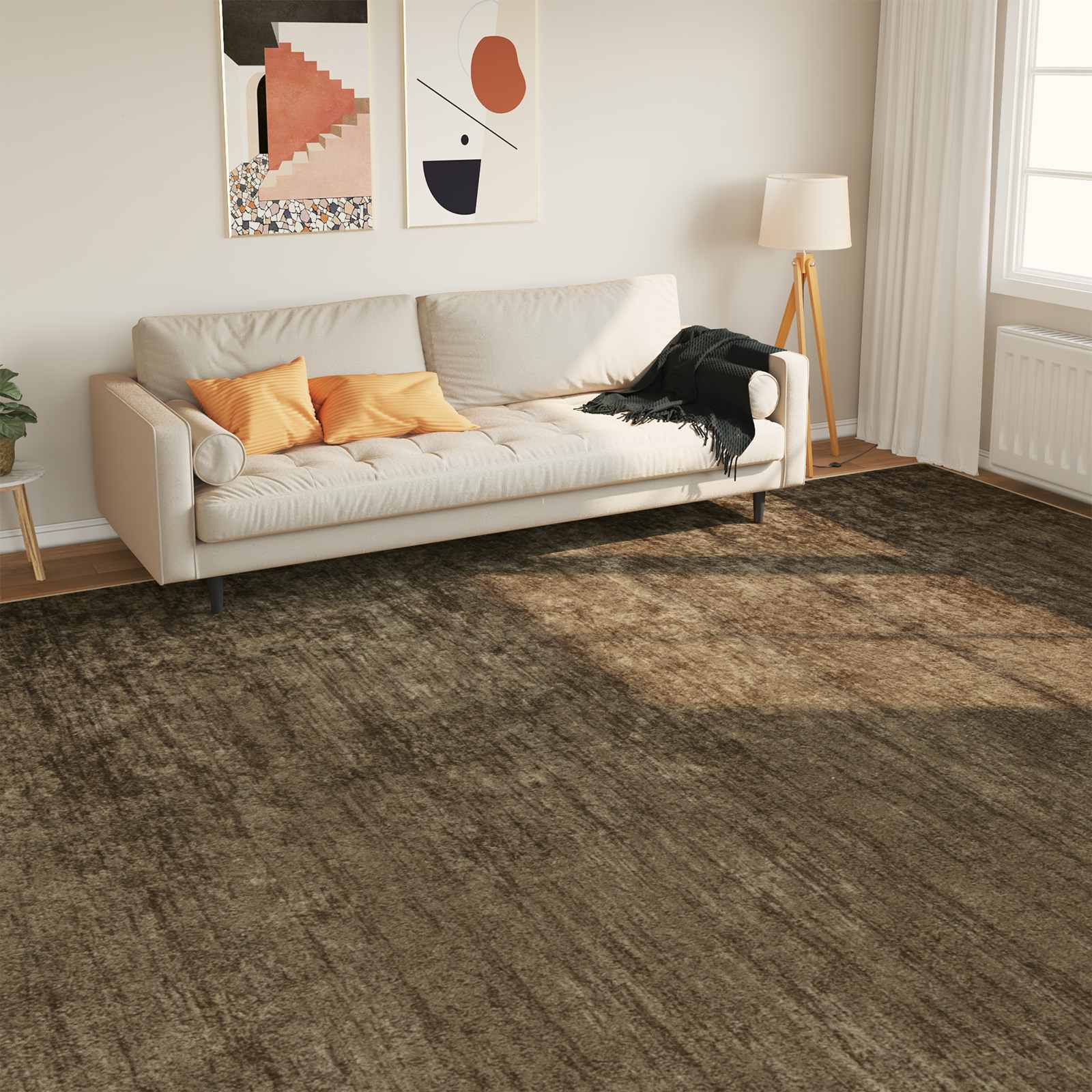 Teppe Runner MARSA Skoggrønn 400 × 300 cm Polyester og PVC vidaXL