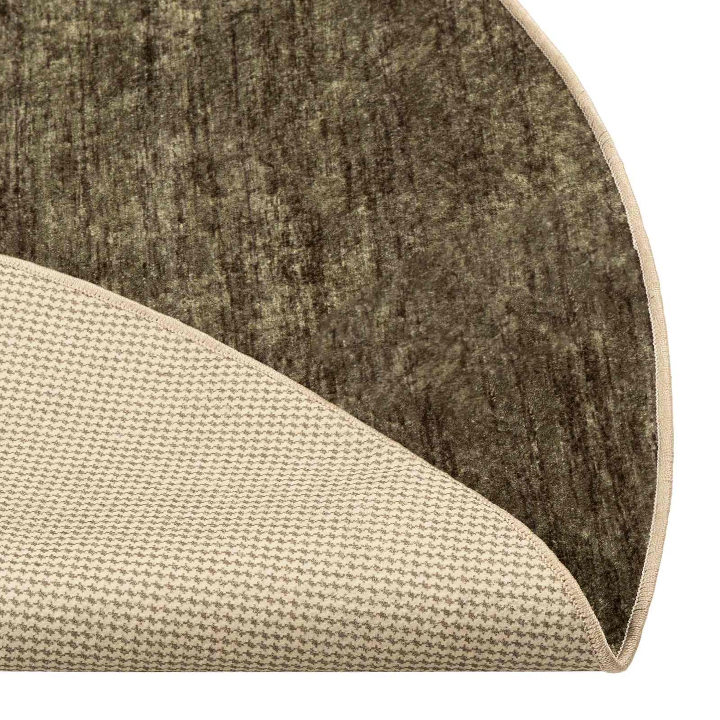 Teppe Runner MARSA Skoggrønn Ø 120 cm Polyester og PVC vidaXL