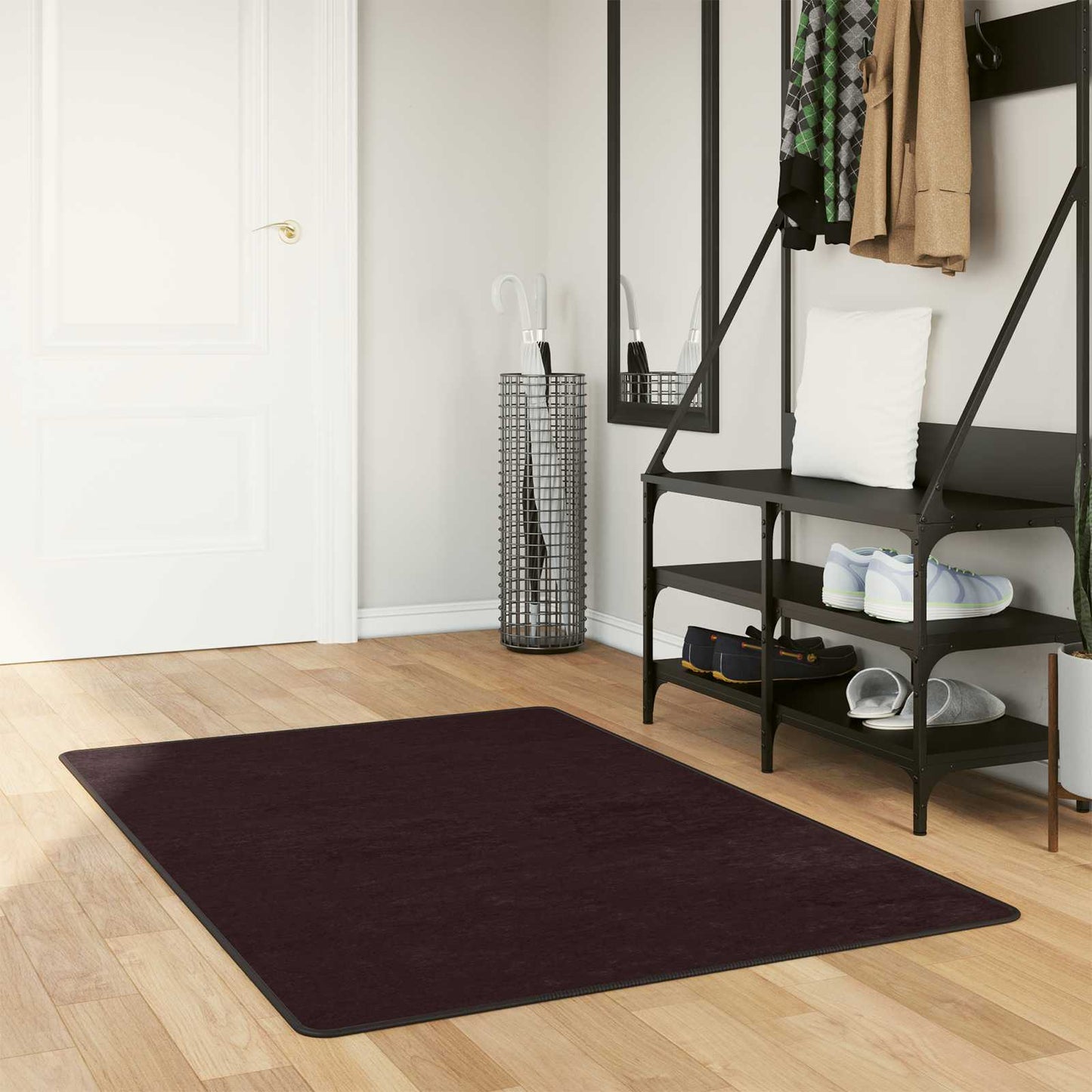 Teppe Runner MARSA Antrasitt 100 x 80 cm Polyester og PVC vidaXL