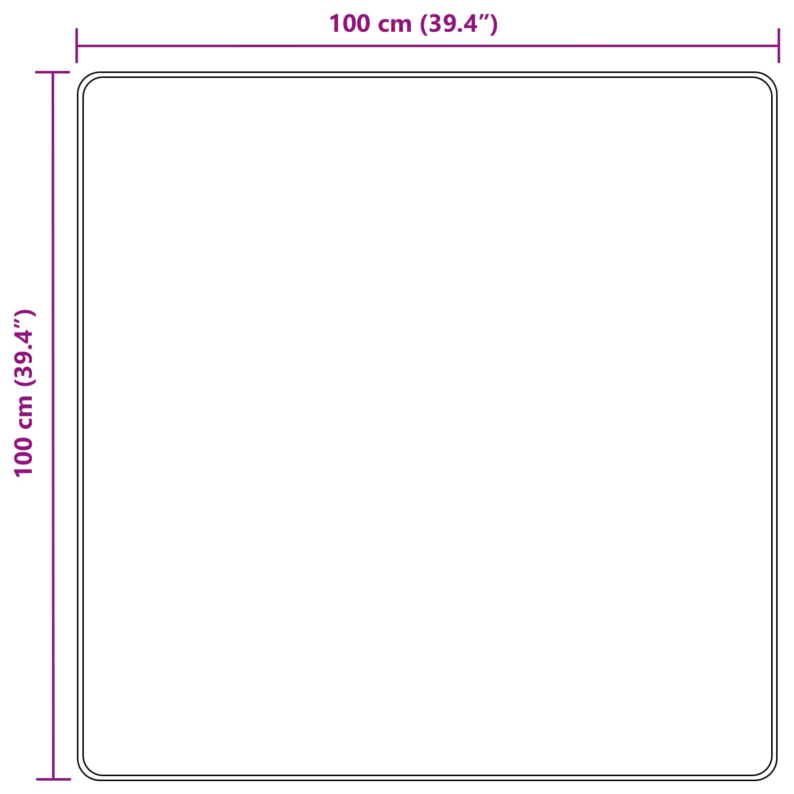 Teppe Runner MARSA Antrasitt 100 x 100 cm Polyester og PVC vidaXL