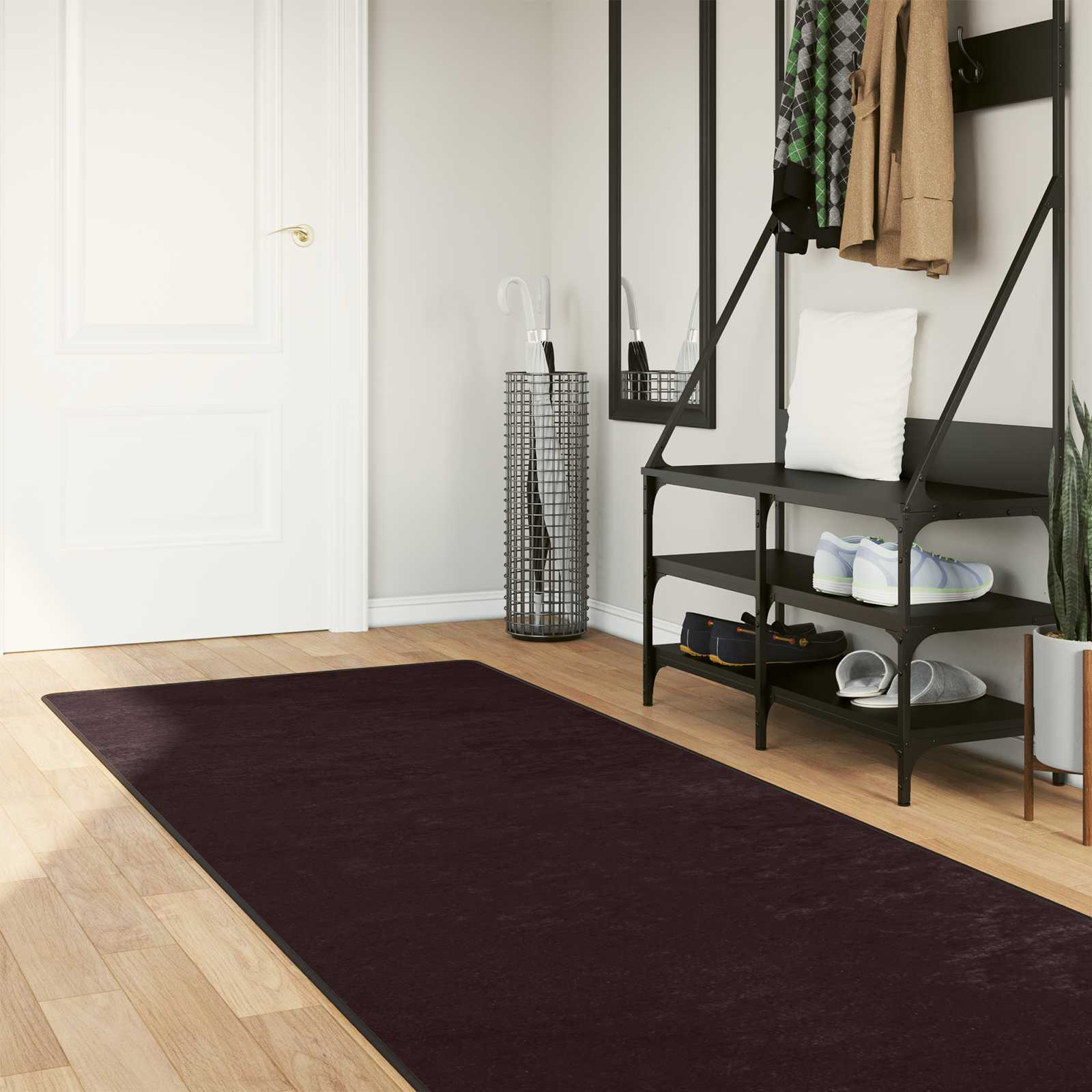 Teppe Runner MARSA Antrasitt 350 x 100 cm Polyester og PVC vidaXL
