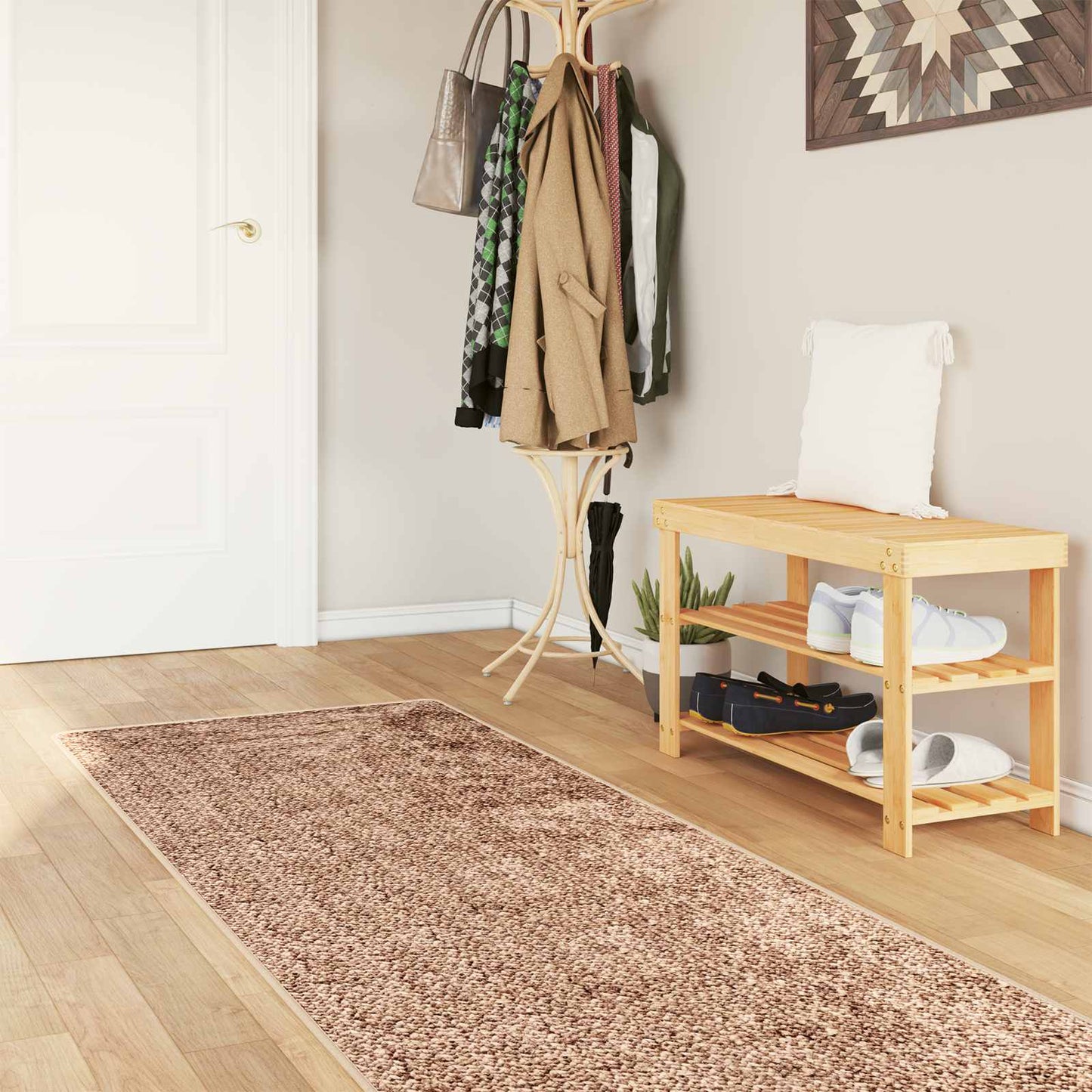 Teppe Runner MARSA Gul 100 x 450 cm Polyester og PVC