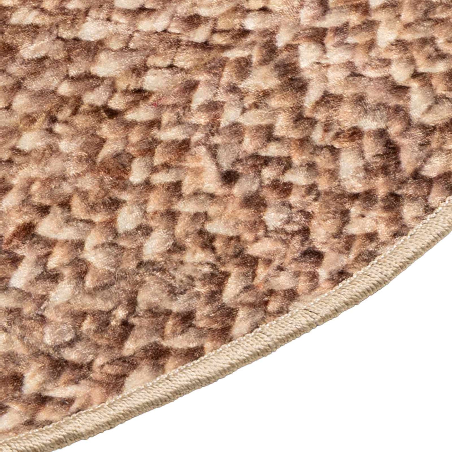 Teppe Runner MARSA Gul 120 x 120 cm Polyester og PVC