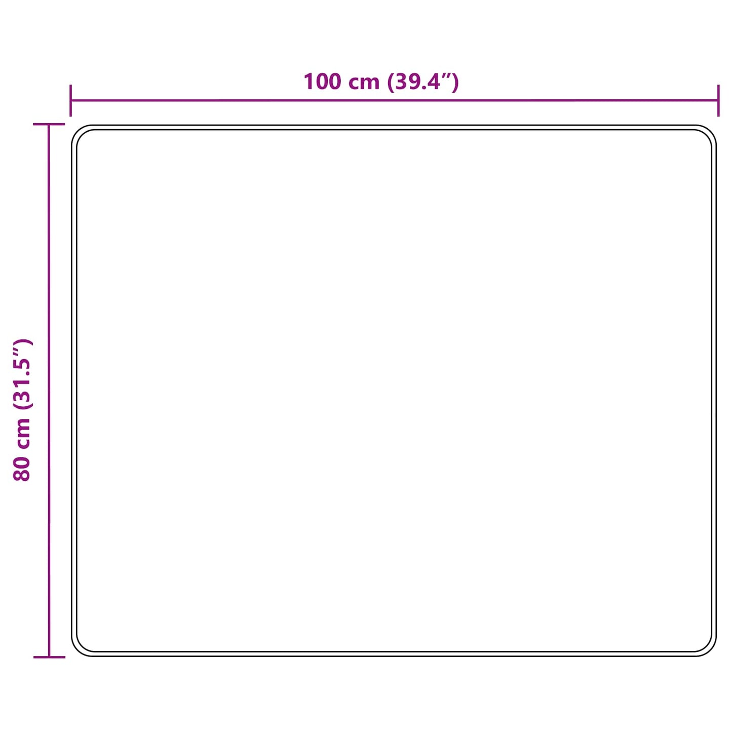Teppe Runner MARSA Flerfarget 100 x 80 cm Polyester og PVC vidaXL