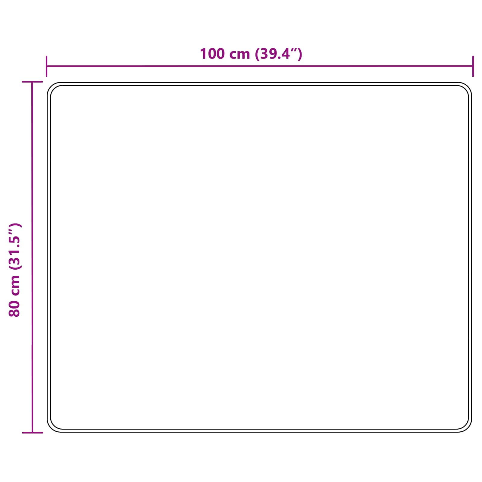 Teppe Runner MARSA Flerfarget 100 x 80 cm Polyester og PVC vidaXL